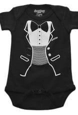 Sara Kety Onesie Tiny Tux 12-18 Months Black