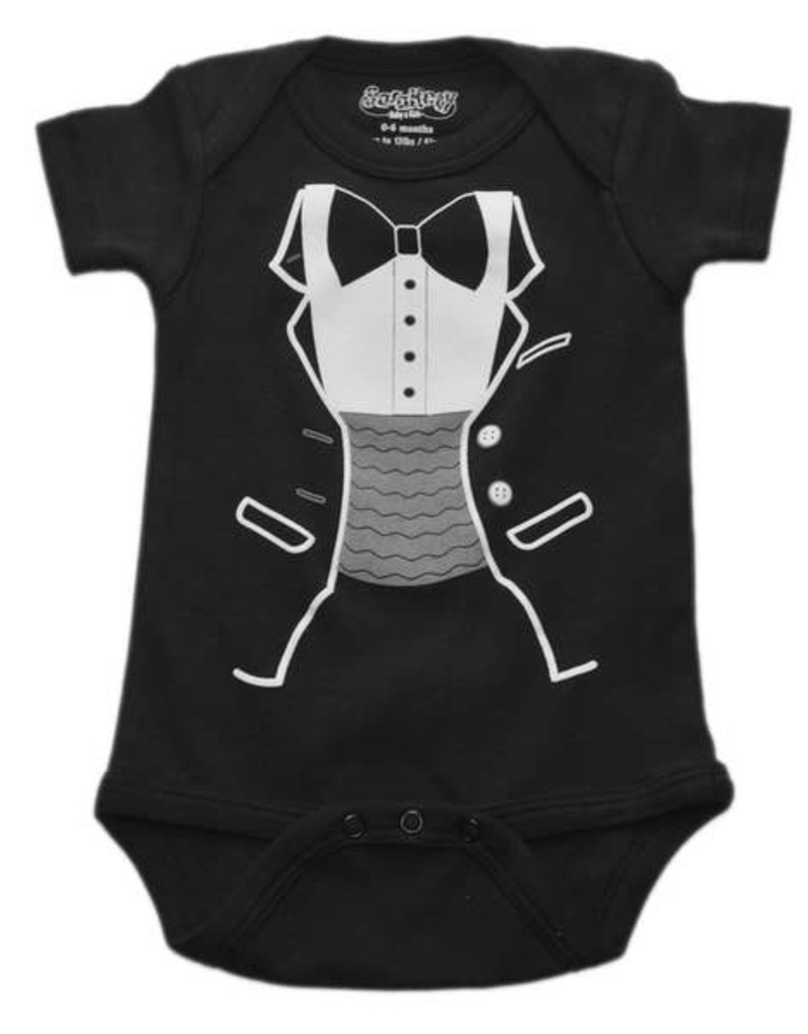 Sara Kety Onesie Tiny Tux 12-18 Months Black