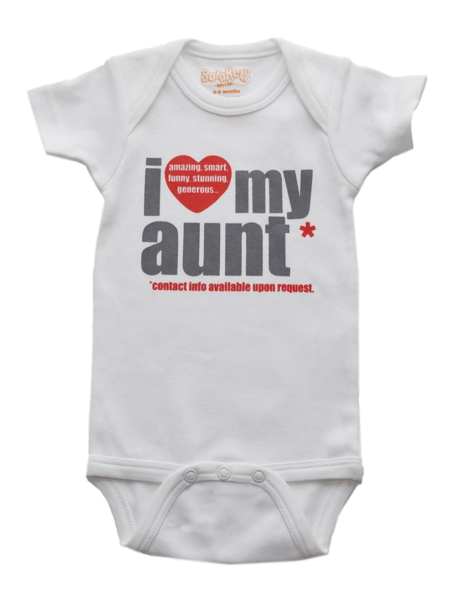 Onesie Love Aunt 12-18 Months Wht