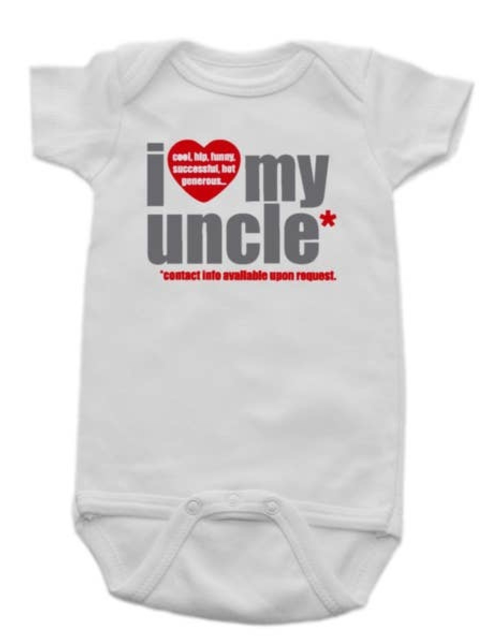 Sara Kety Onesie Love Uncle 12-18 Months Wht
