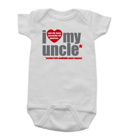 Sara Kety Onesie Love Uncle 12-18 Months Wht