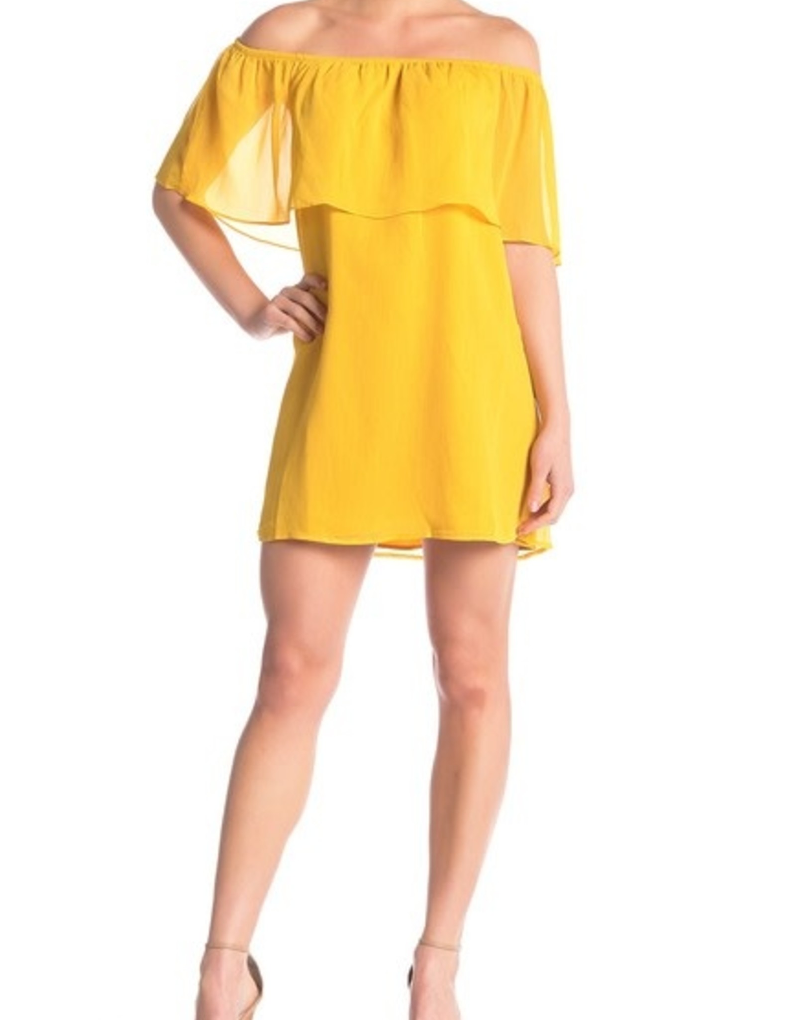 BB Dakota Off-the-Shoulder Mimosa Ruffle Dress