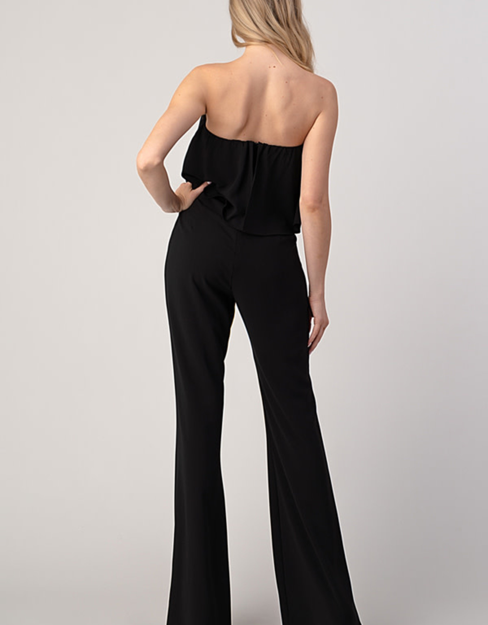 Statement Ruffle Jumpsuit Black