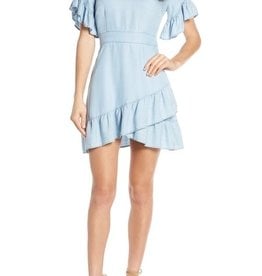 BB Dakota Chambray Ruffle Dress