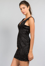 Black Deep V Dress