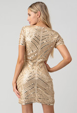 Gold Sequins Beads Bodycon