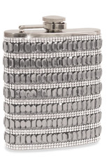 Wild Eye Jewel Bling Flask - Silver