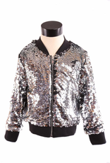 L/S Allover Sequin Zip-Up Jacket Silver