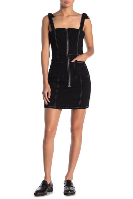 Zipper Dress Blk Pinktini