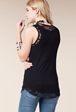 Lace Tank Blk