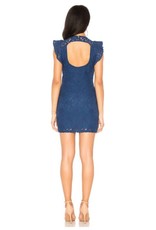 Jack Blue Lace Cut-Out Back Dress