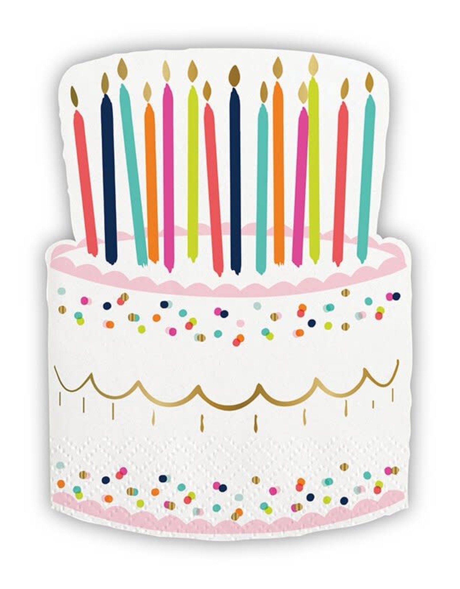 Slant Napkin Birthday Cake 20ct