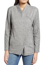 BB Dakota Knit Asymmetric Zip Jacket Heather Grey