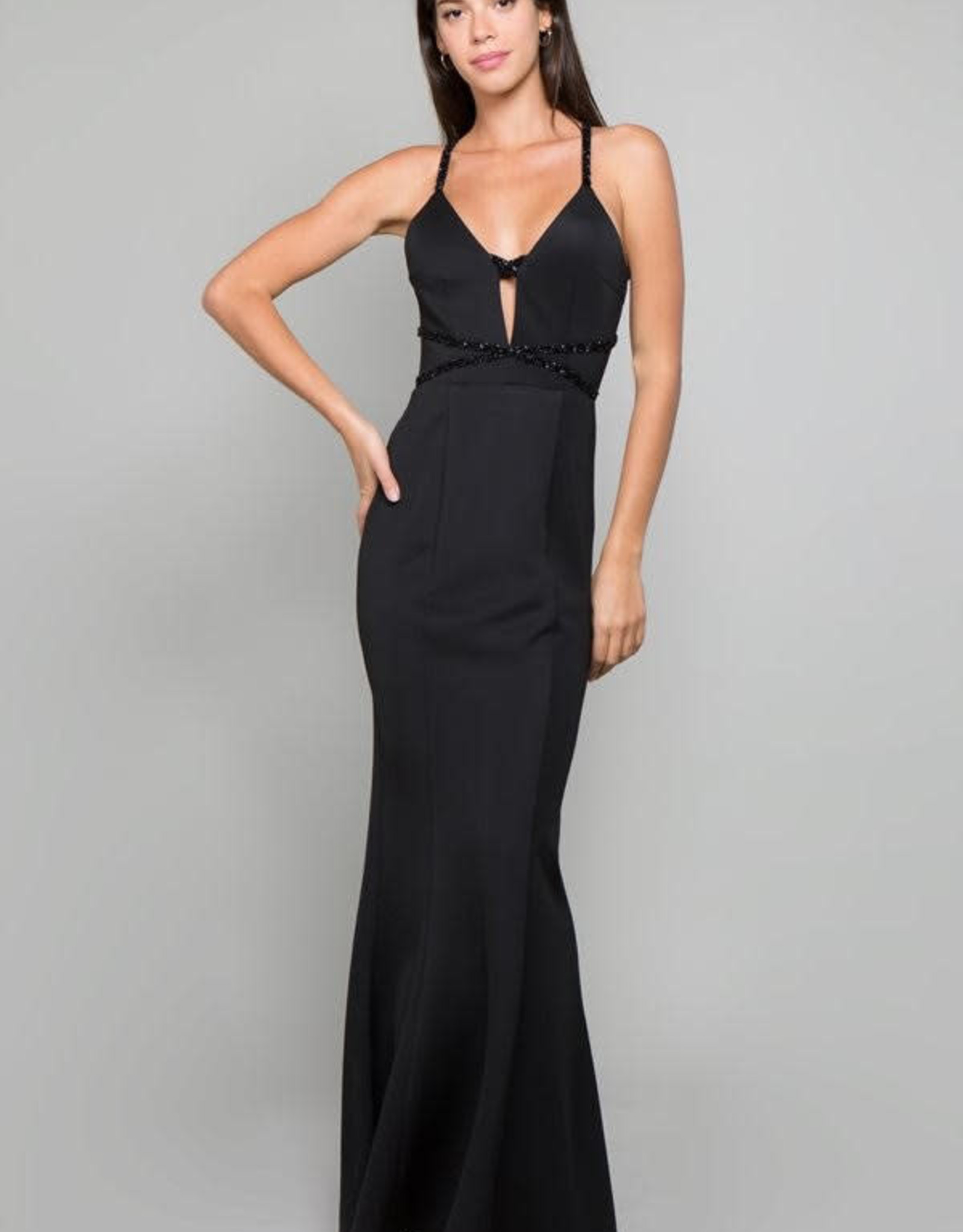 Black Gown with Beading