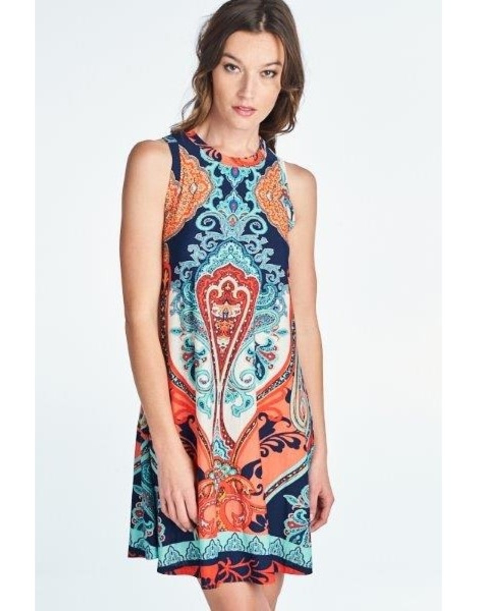 ReneeC Paisley Print Dress