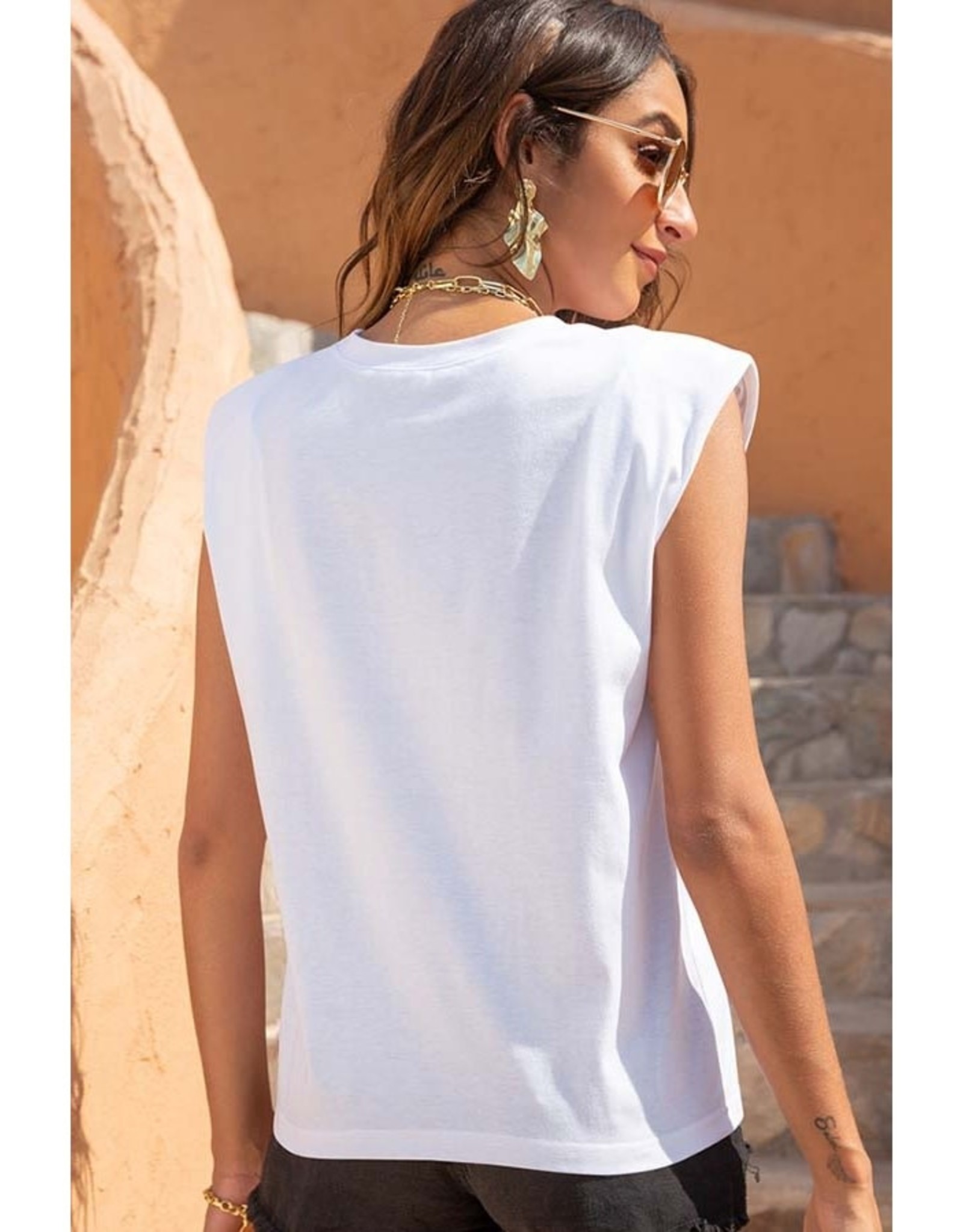 Shoulder Pad Top White