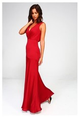 V-Neck Asymmetric Gown