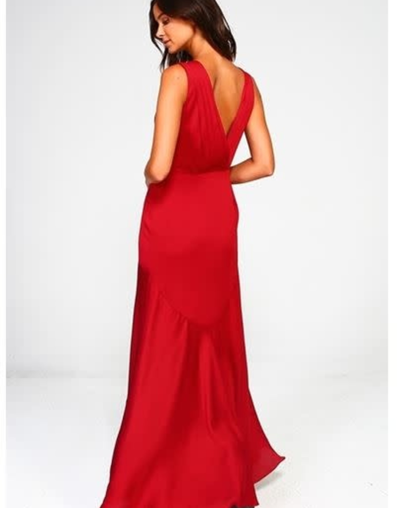 V-Neck Asymmetric Gown