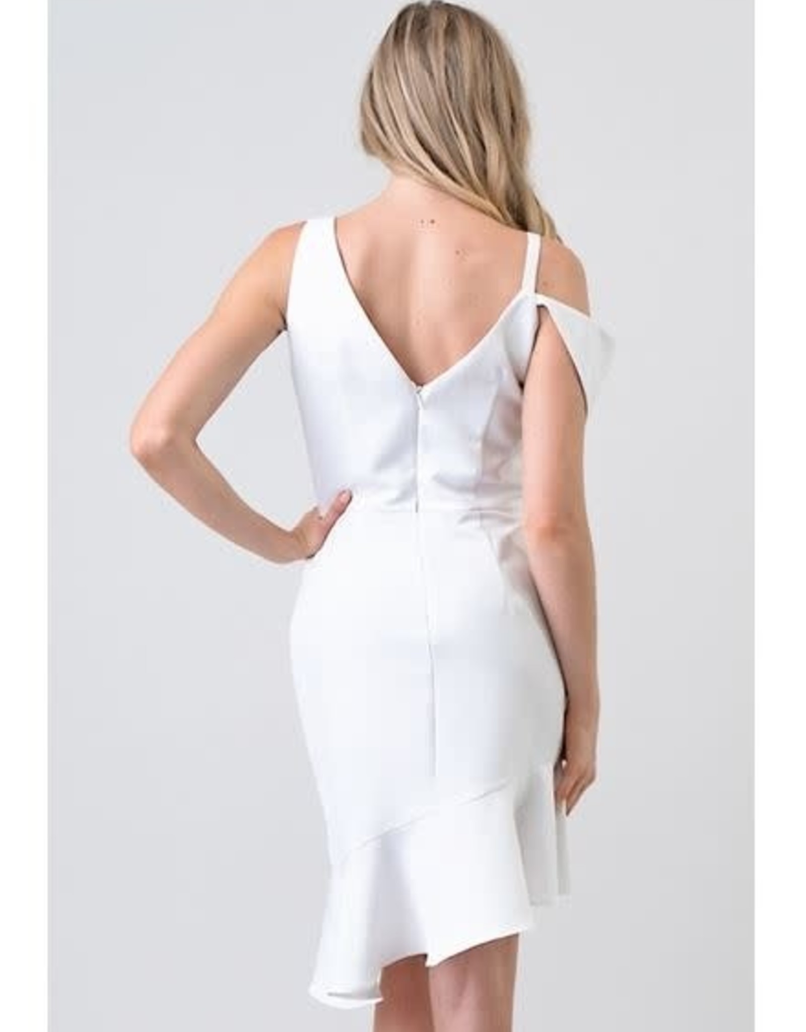 White Asymmetric Dress