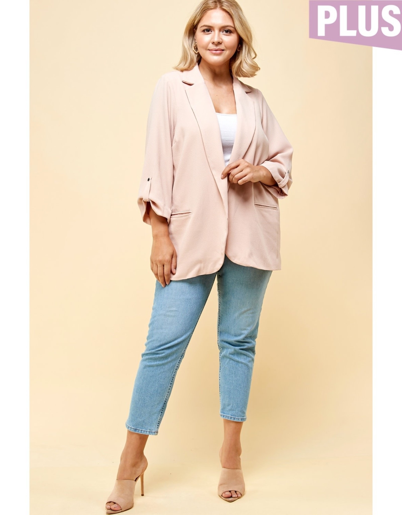 Blush Blazer - PLUS