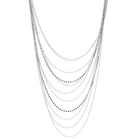 Rhinestone Ball Chain Multi Layered Necklace Set