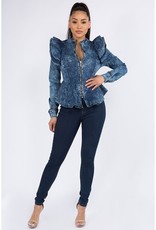 Stretch Washed Denim Jacket