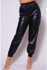 Faux Leather Jogger