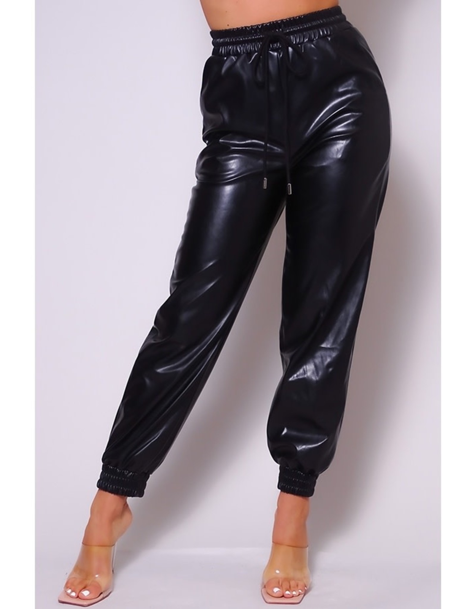 Faux Leather Jogger