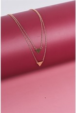 Layered Triangle Charm Necklace