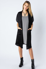 Satin Cap Sleeve Cardigan