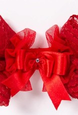 Red Tulle Bow Head Band 0-12 Months