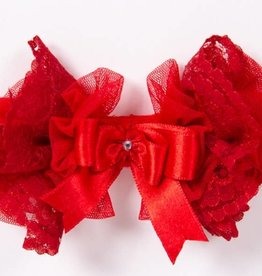 Red Tulle Bow Head Band 0-12 Months
