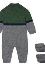 Baby Boys Sweater Knit Coverall w/Booties - Green