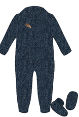 Baby Boys Sweater Knit Coverall w/Booties - Navy