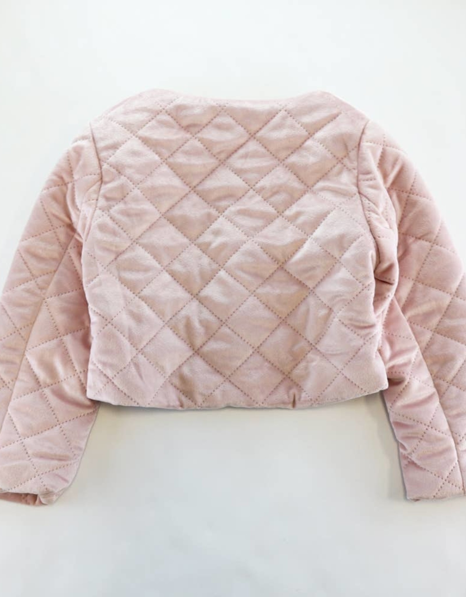 Girls' Quilted Crop Jkt - Pink