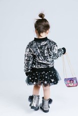 L/S Allover Sequin Zip-Up Jacket Silver