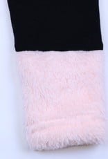 Girls' Pink Fur Cuff Leggings