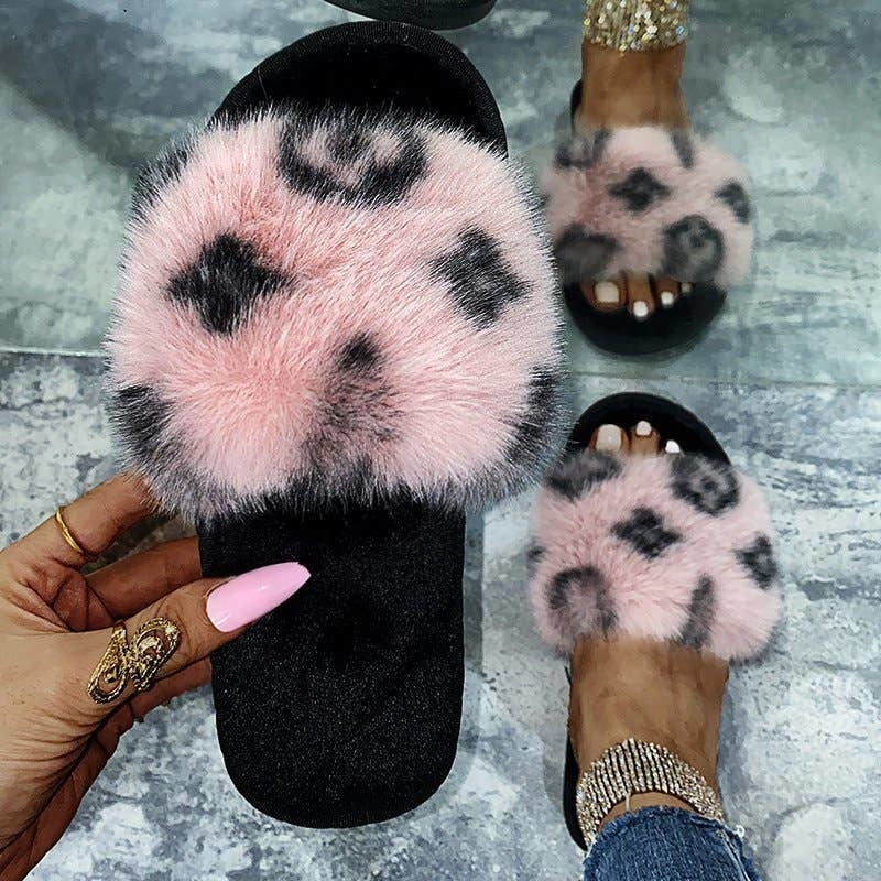 Pink Plush Slippers - Pinktini