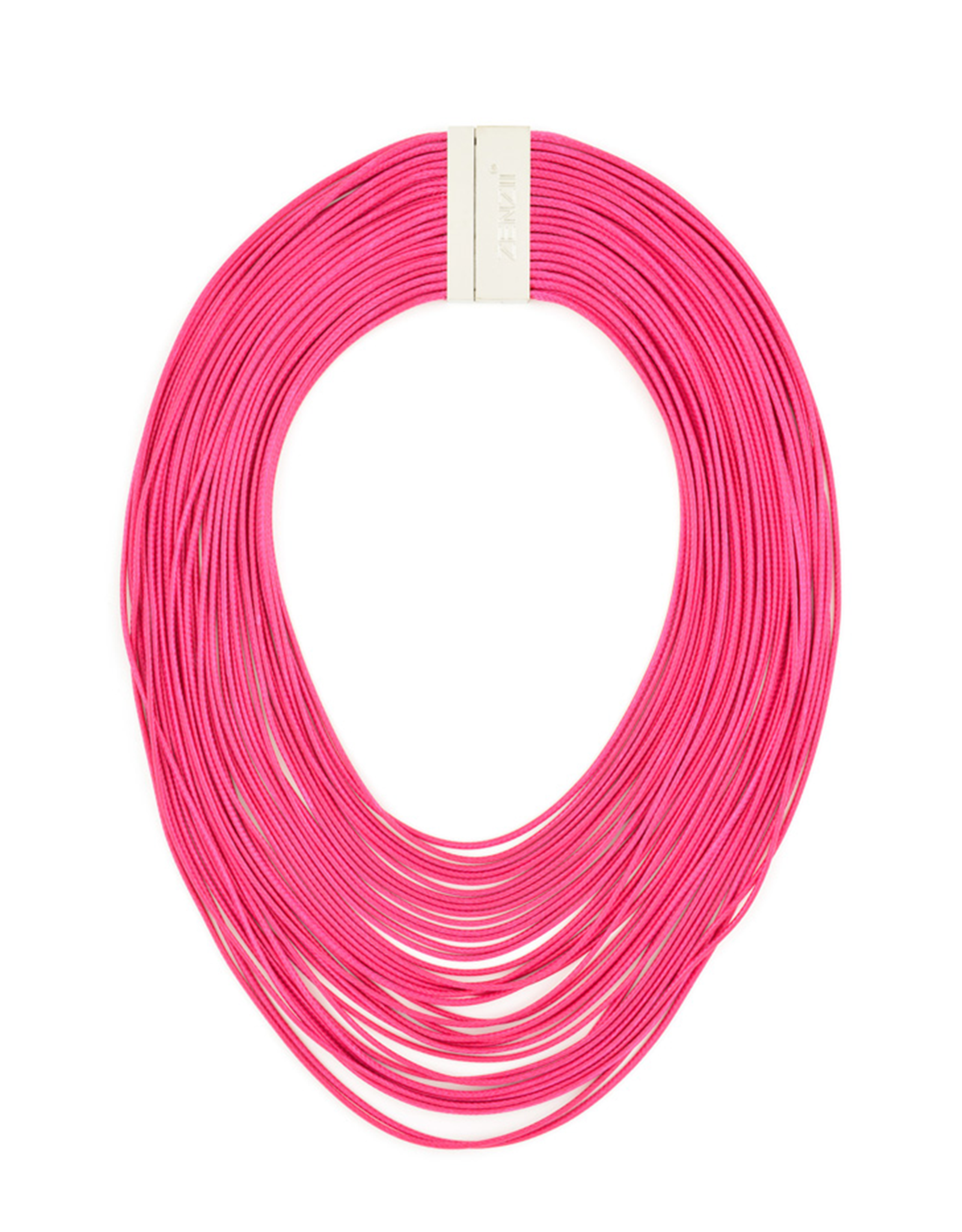 Faux Leather Layered Necklace Pink