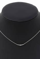 Cubic Zirconia Pave Curved Bar Pendant Necklace