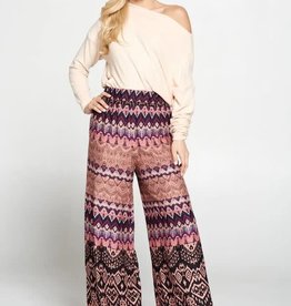 Boho Print Palazzo Pants