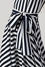 Navy/Wht Stripe Midi