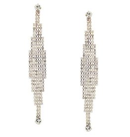 Rhinestone Pave Rhombus Statement Earring