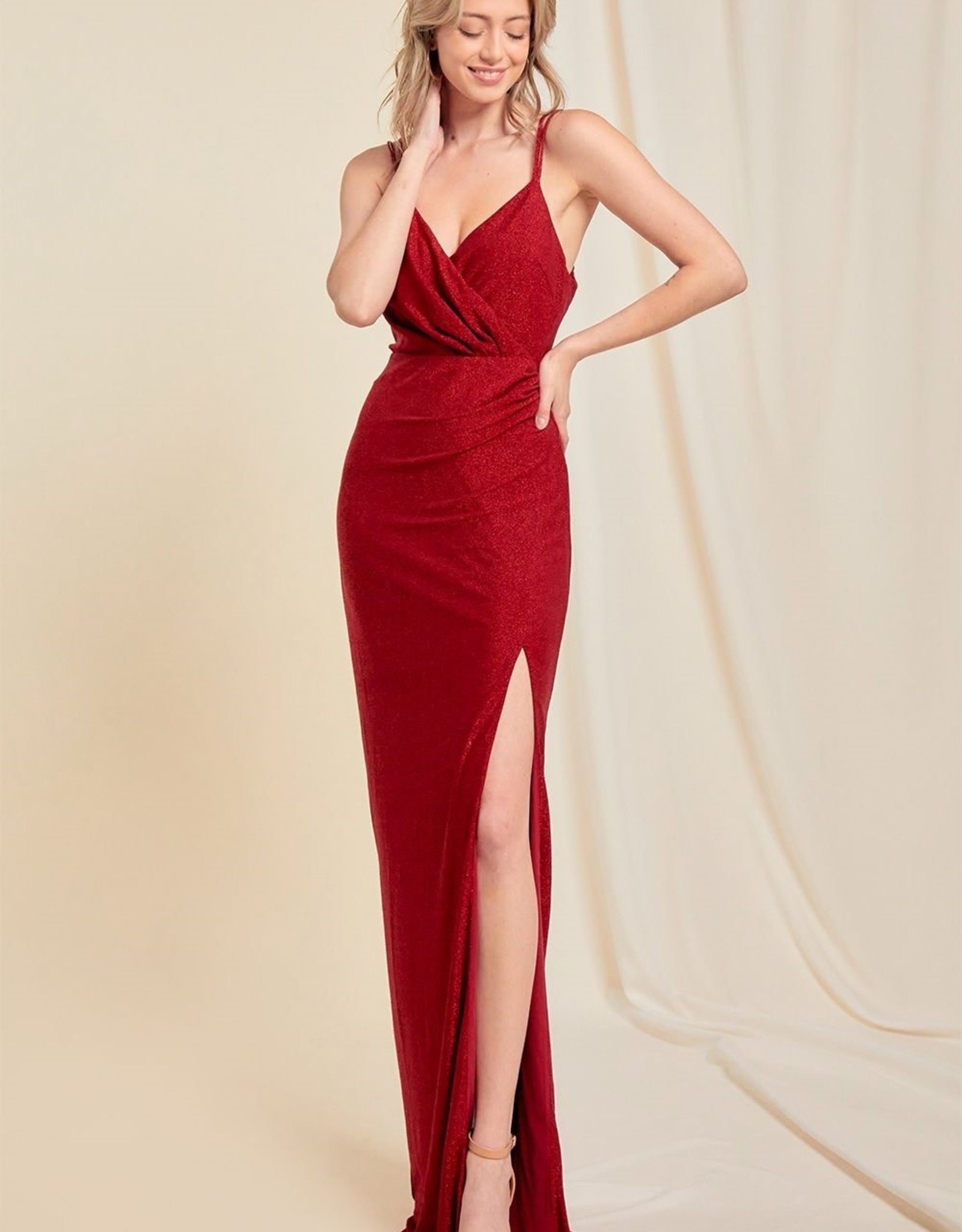 Wrap Red Gown