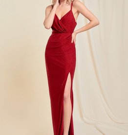 Wrap Red Gown