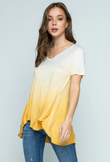 Ombre Stone Embellished SS Top