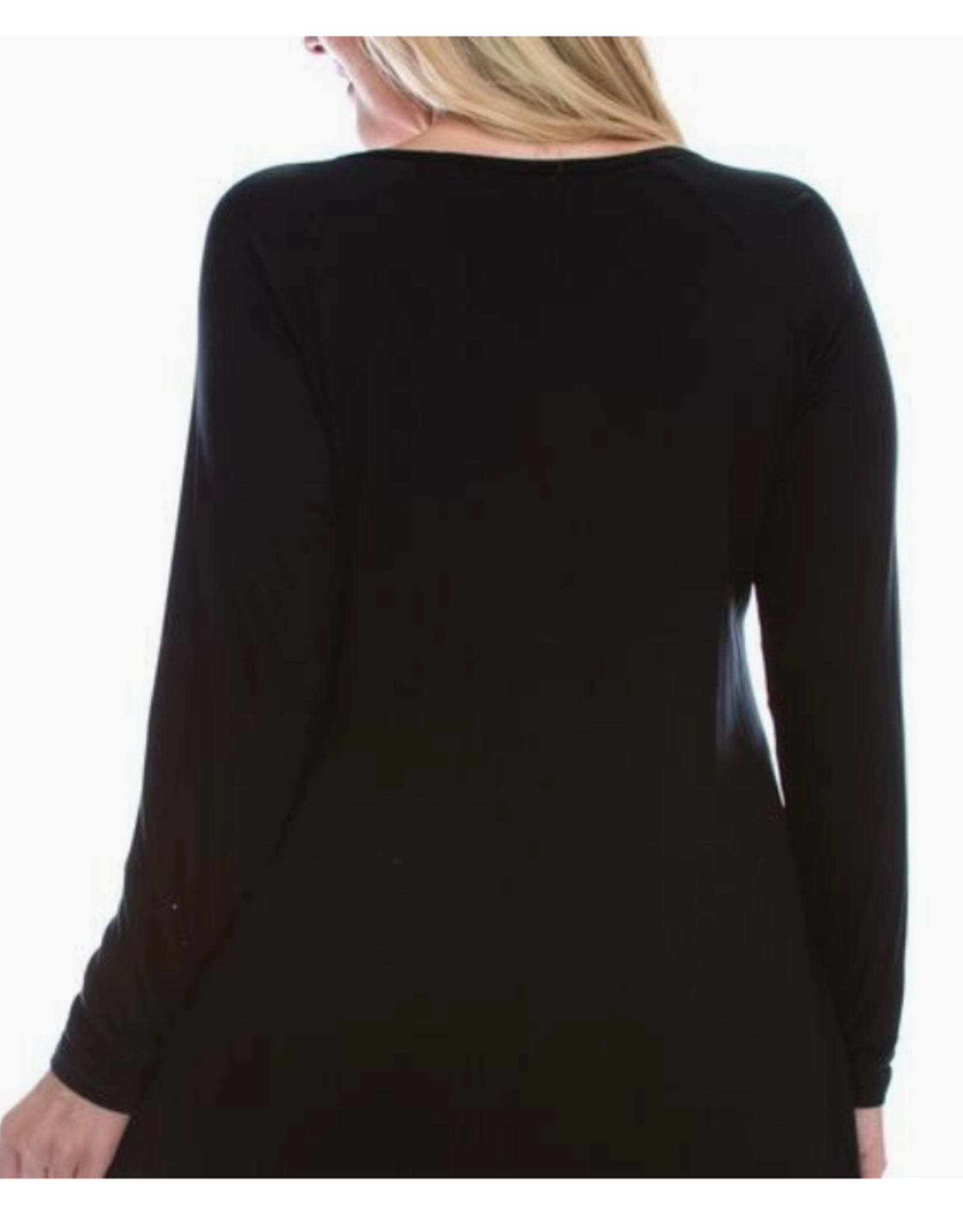 Black Stone Embellished LS Top PLUS