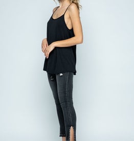 Vocal 6153 Distressed Charcoal Moto Leggings - Pinktini