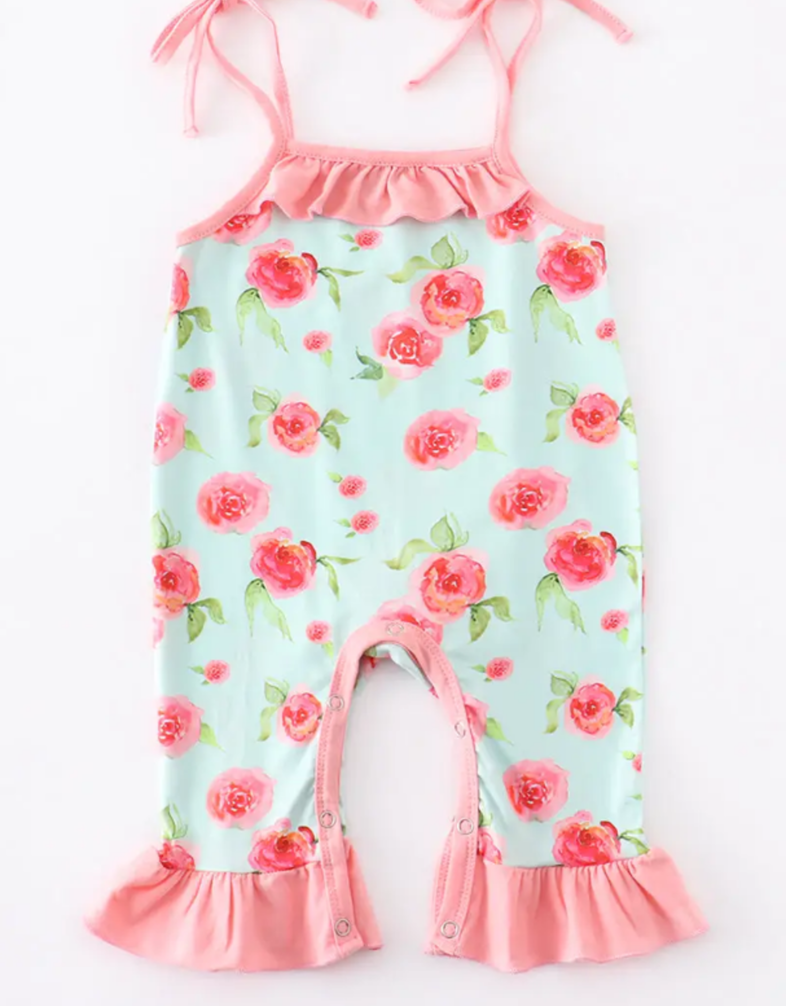 Floral Ruffle Baby Romper