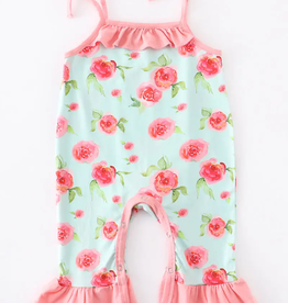 Floral Ruffle Baby Romper